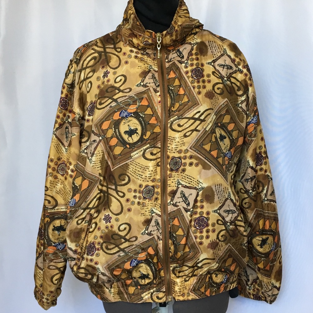 EVR Vintage ? Silk Equestrian  Bomber Jacket